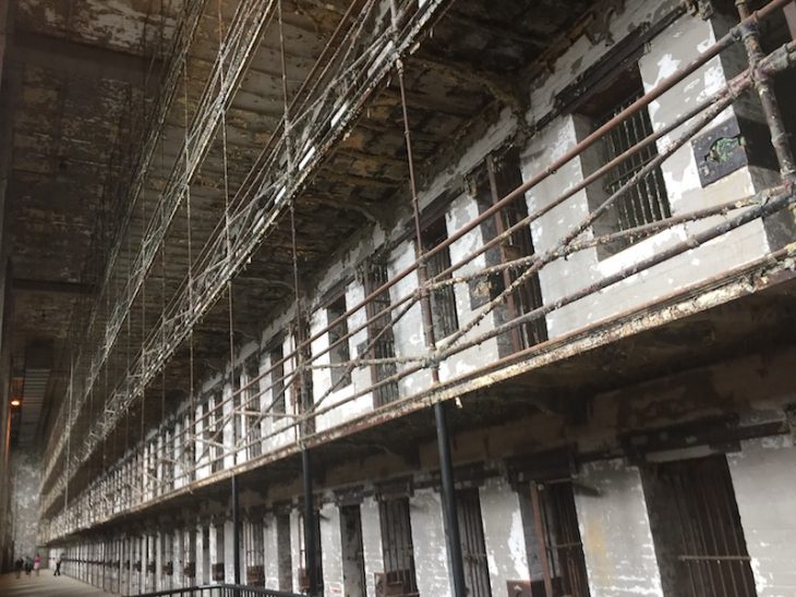 cell block inside ohio state reformatory.
