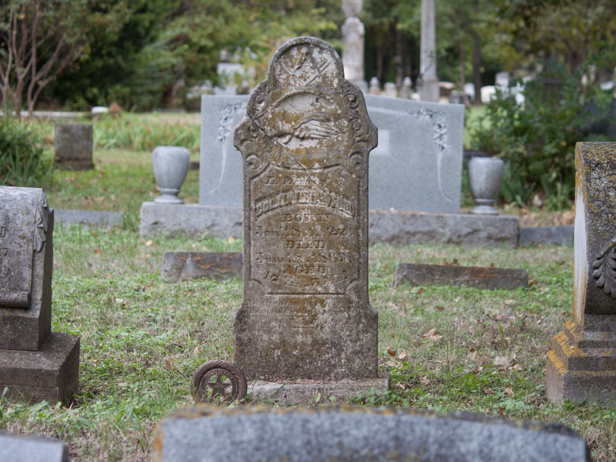 haunted cemetery with tombstone
